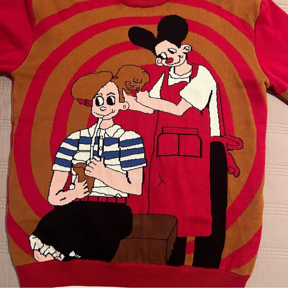 Ms and Dn Vintage sweater Interesting Hairstyle Art Design - Picture 2 of 8